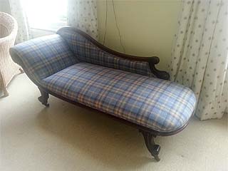 Chaise Longue with new fabric covering