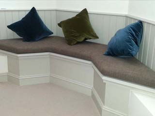 Reupholstered corner unit
